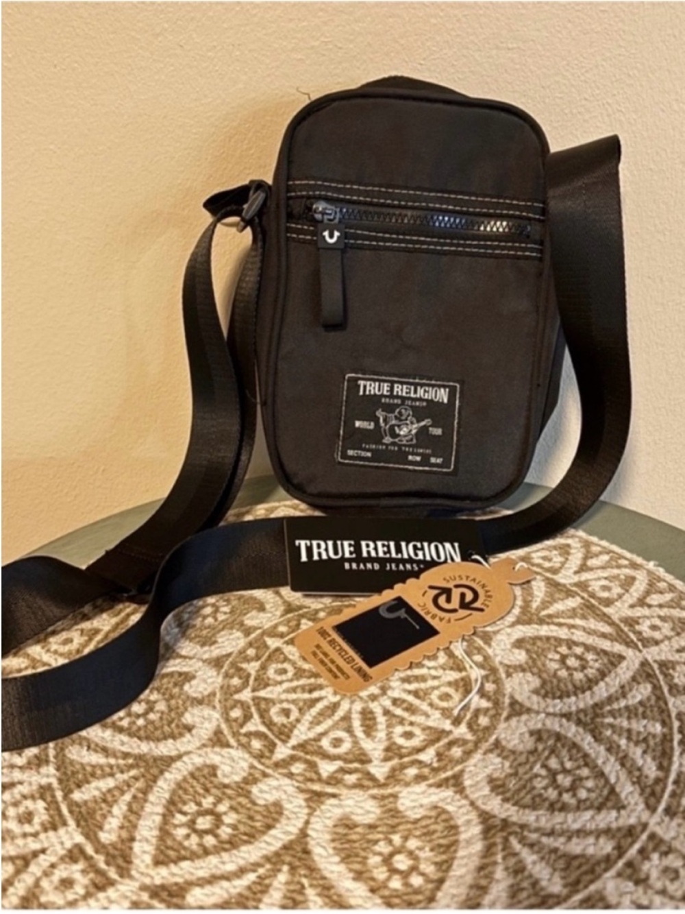 True Religion Compact Black Crossbody Bag - Picture 2 of 6